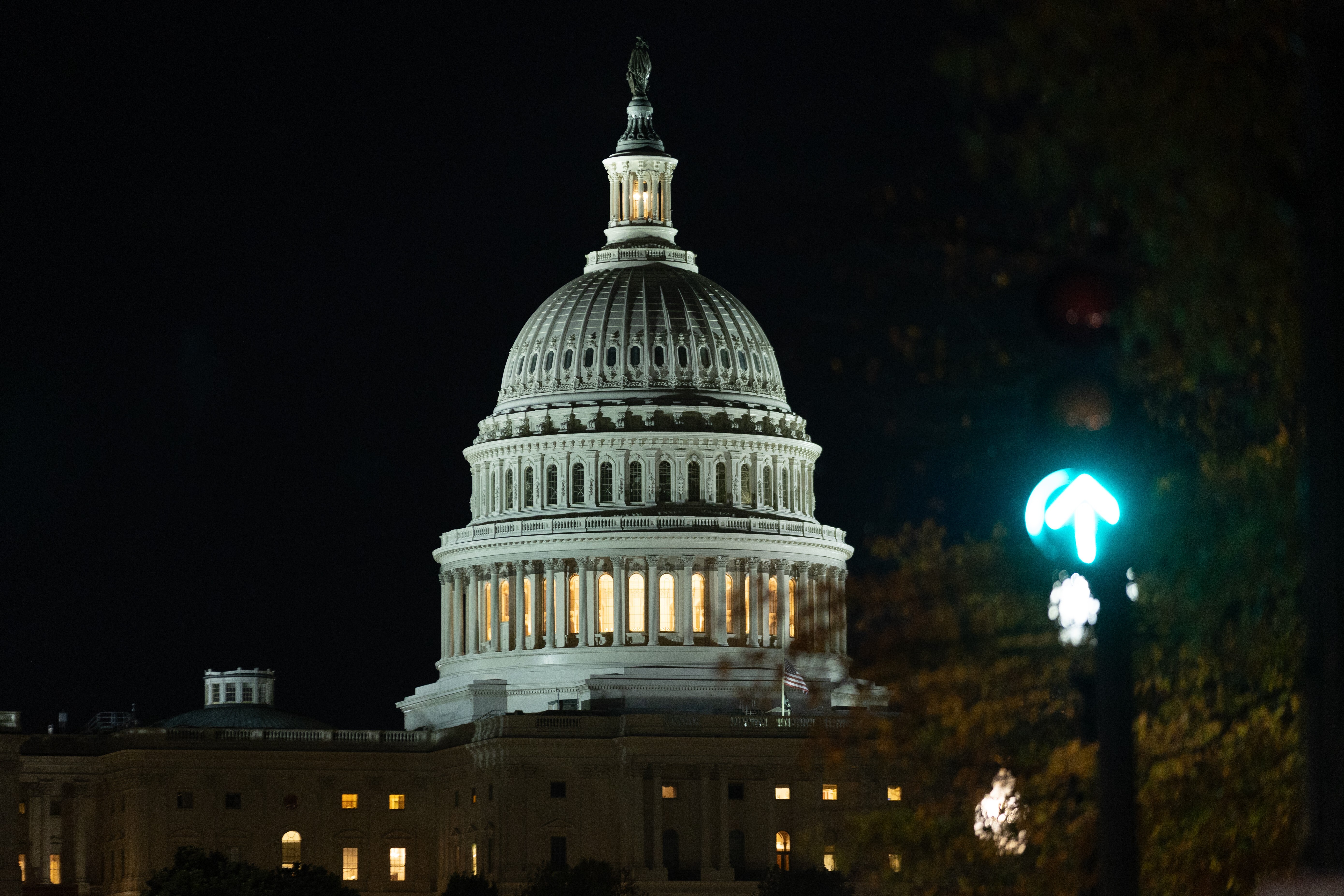 This photo taken on Nov. 12 shows the U.S. Capitol in Washington, D.C., the United States. The U.S. House of Representatives on Wednesday night passed a Senate-approved spending package, ending the congressional deadlock that led to the longest government shutdown in American history.
